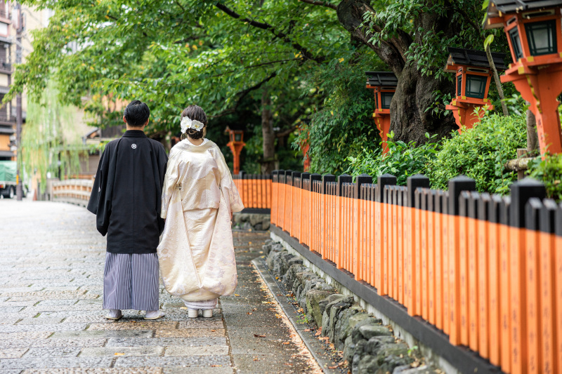 8月末 白無垢で祇園ロケ