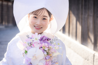 八坂の塔付近にて白無垢撮影