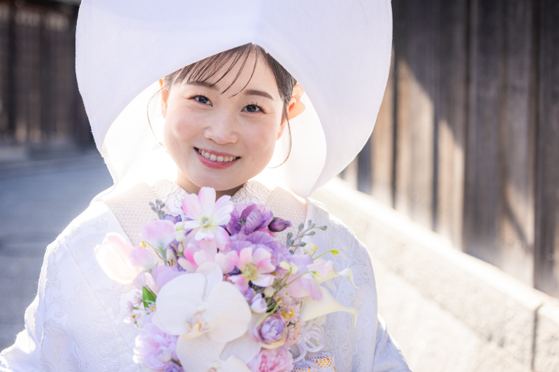 八坂の塔付近にて白無垢撮影