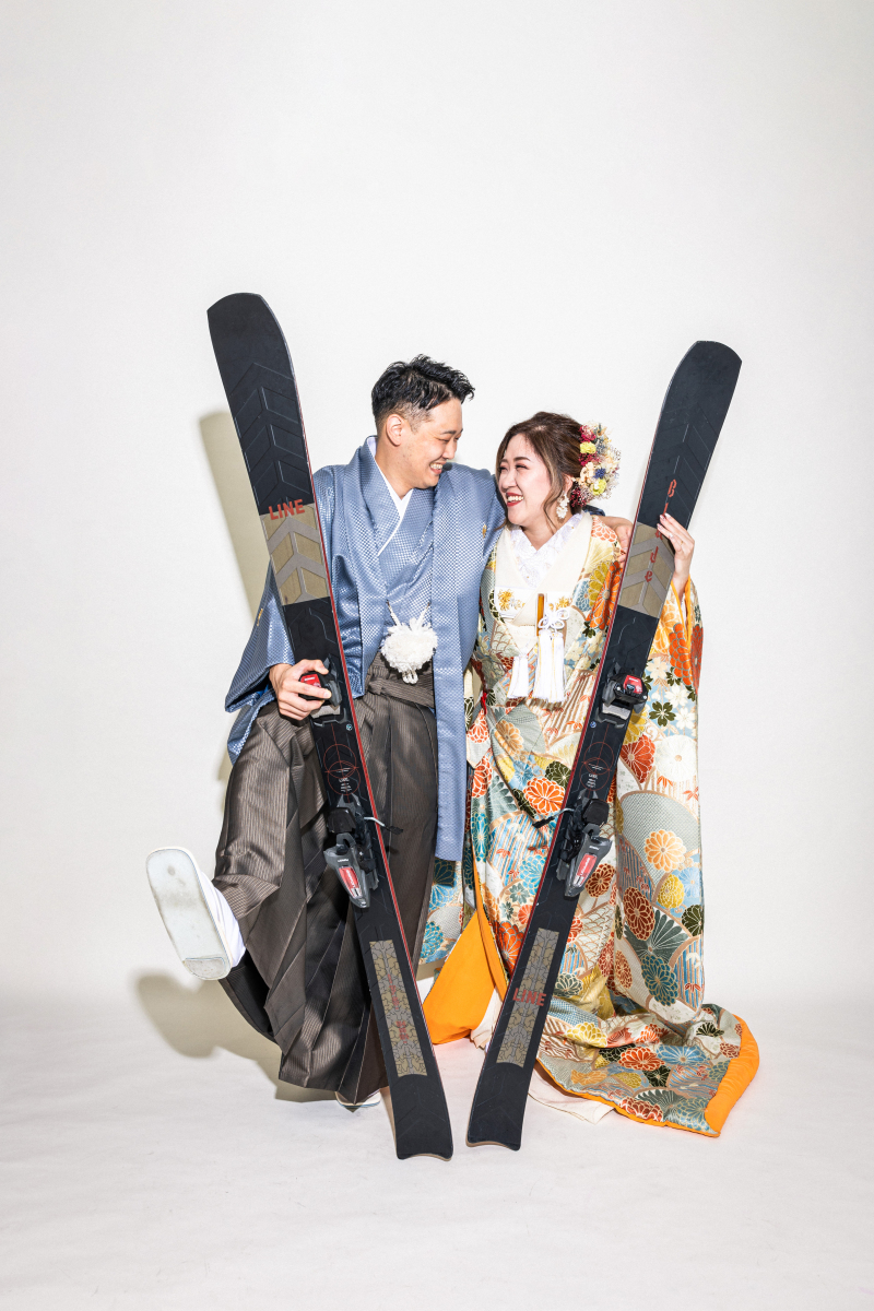 和装で撮影再開