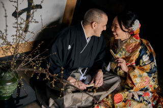 色打掛で和装前撮り♪｜毘沙門堂