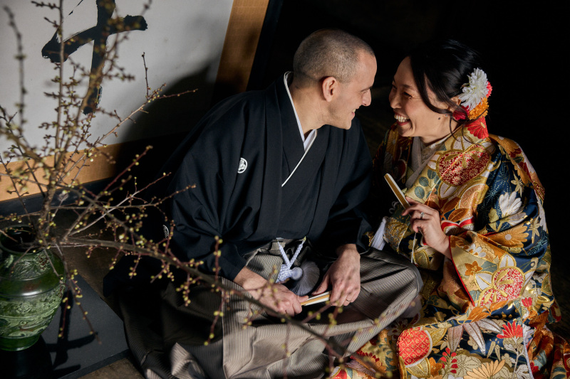 色打掛で和装前撮り♪｜毘沙門堂