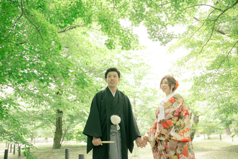 新緑に囲まれて