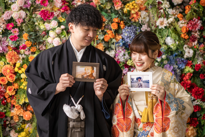 お写真もって