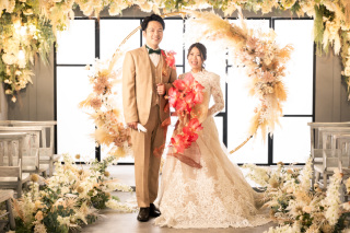 洋装ドレスで楽しむスタジオ前撮り｜7月