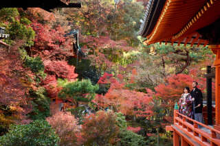 京都の毘沙門堂での和装前撮り