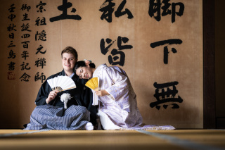 白無垢で萬福寺ロケ！