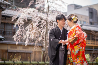 3月の祇園　ロケ撮影