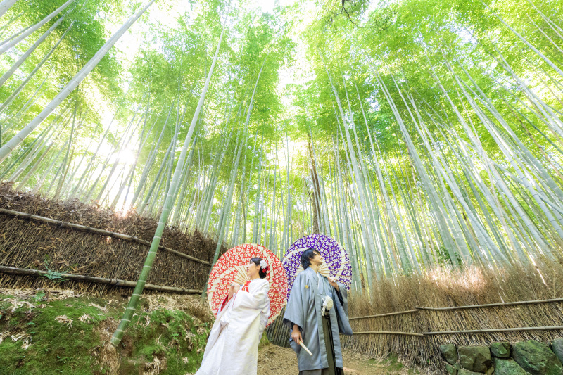 竹林と一緒に　ロケ撮影の様子！