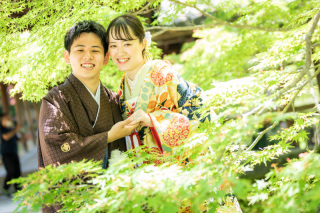 色打掛で撮影！　新緑シーズン