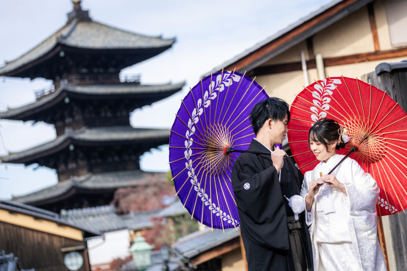 番傘を使ったショット