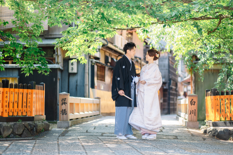 白無垢で祇園ロケ!
