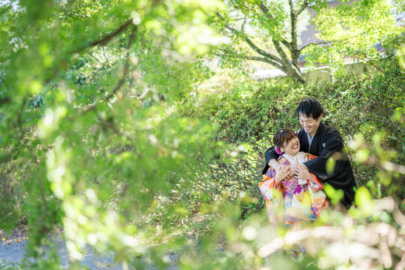 自然豊かな中で