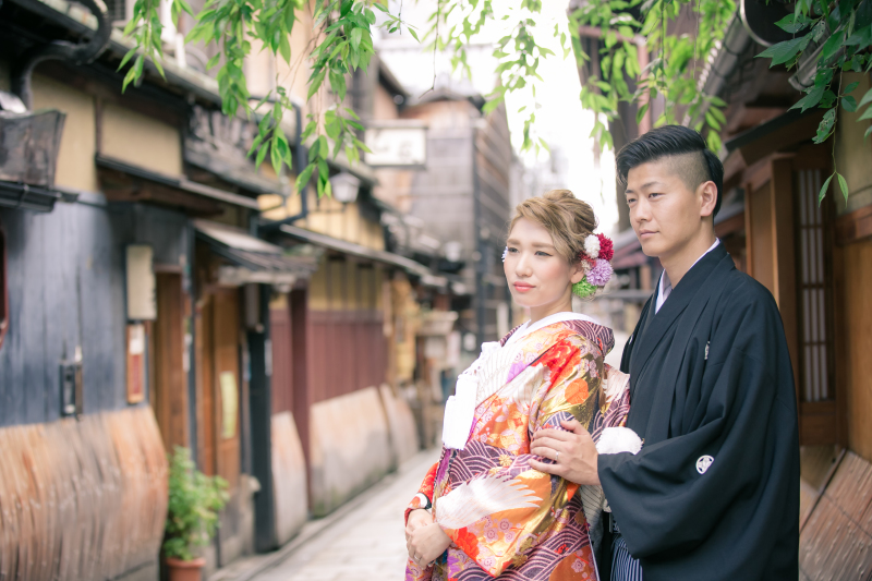 祇園の街並みで