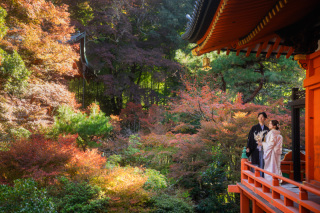 紅葉がきれいな毘沙門堂で撮影！