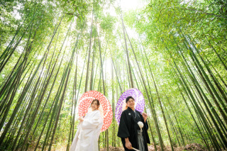 落ち着きをある雰囲気の中で　京都大覚寺にて