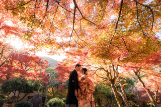 紅葉がキレイな嵐山にて