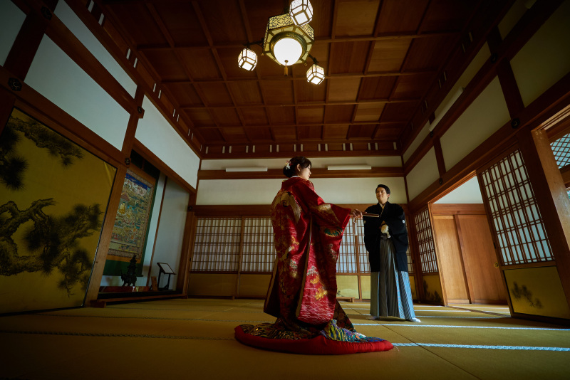 色打掛でシックにも　金戒光明寺＆スタ撮影