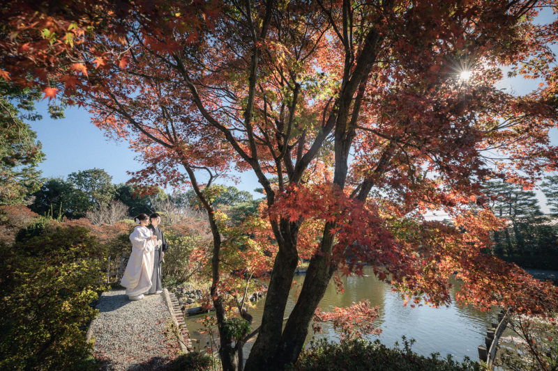 ハルウェディング_庭園で撮影できる