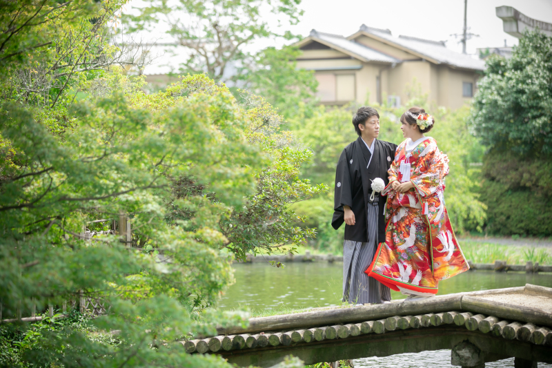池や自然の雰囲気と撮影可能
