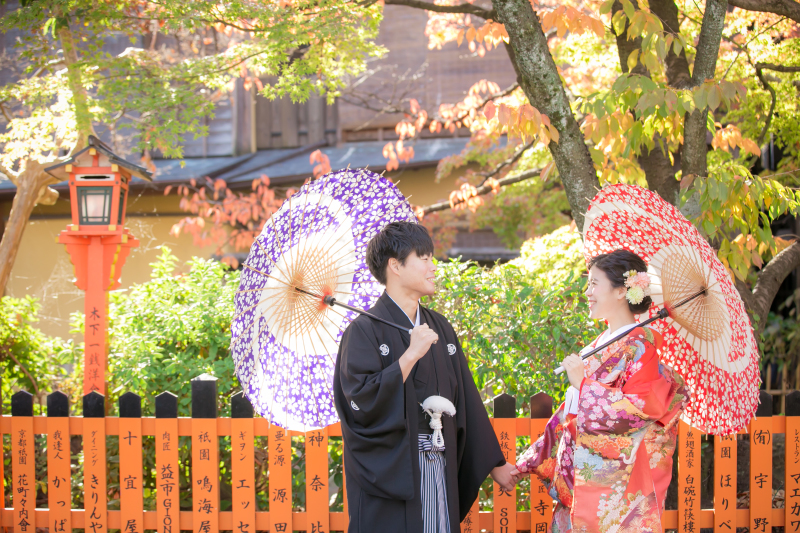 祇園での幸せそうなお二人!