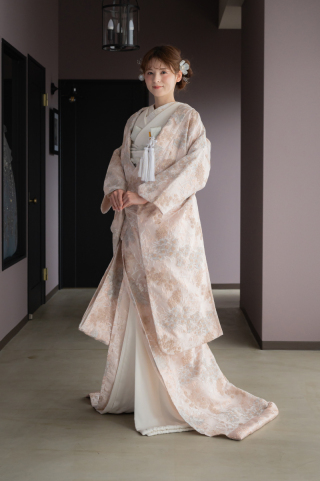 ジャガード打掛ピンク