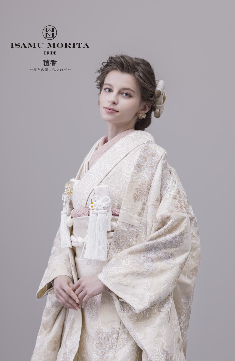 ジャガード打掛　ベージュ