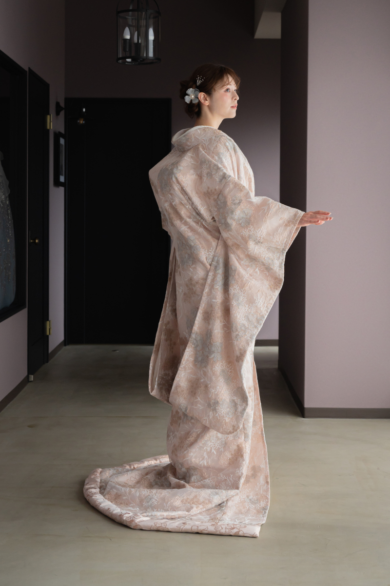 ジャガード打掛ピンク