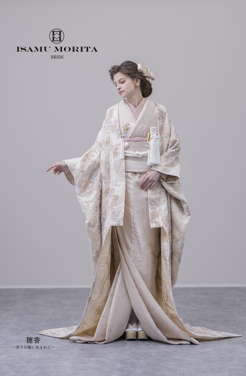 ジャガード打掛　ベージュ