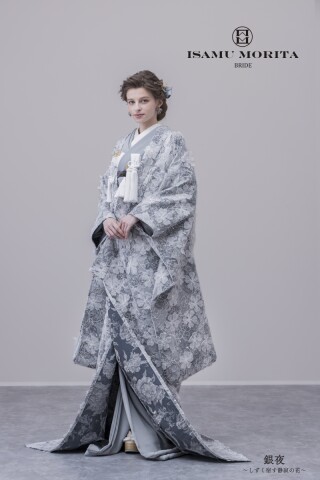 ジャガード打掛　グレー