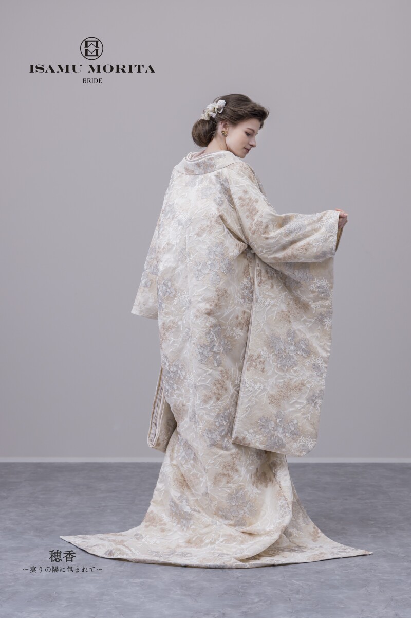 ジャガード打掛　ベージュ