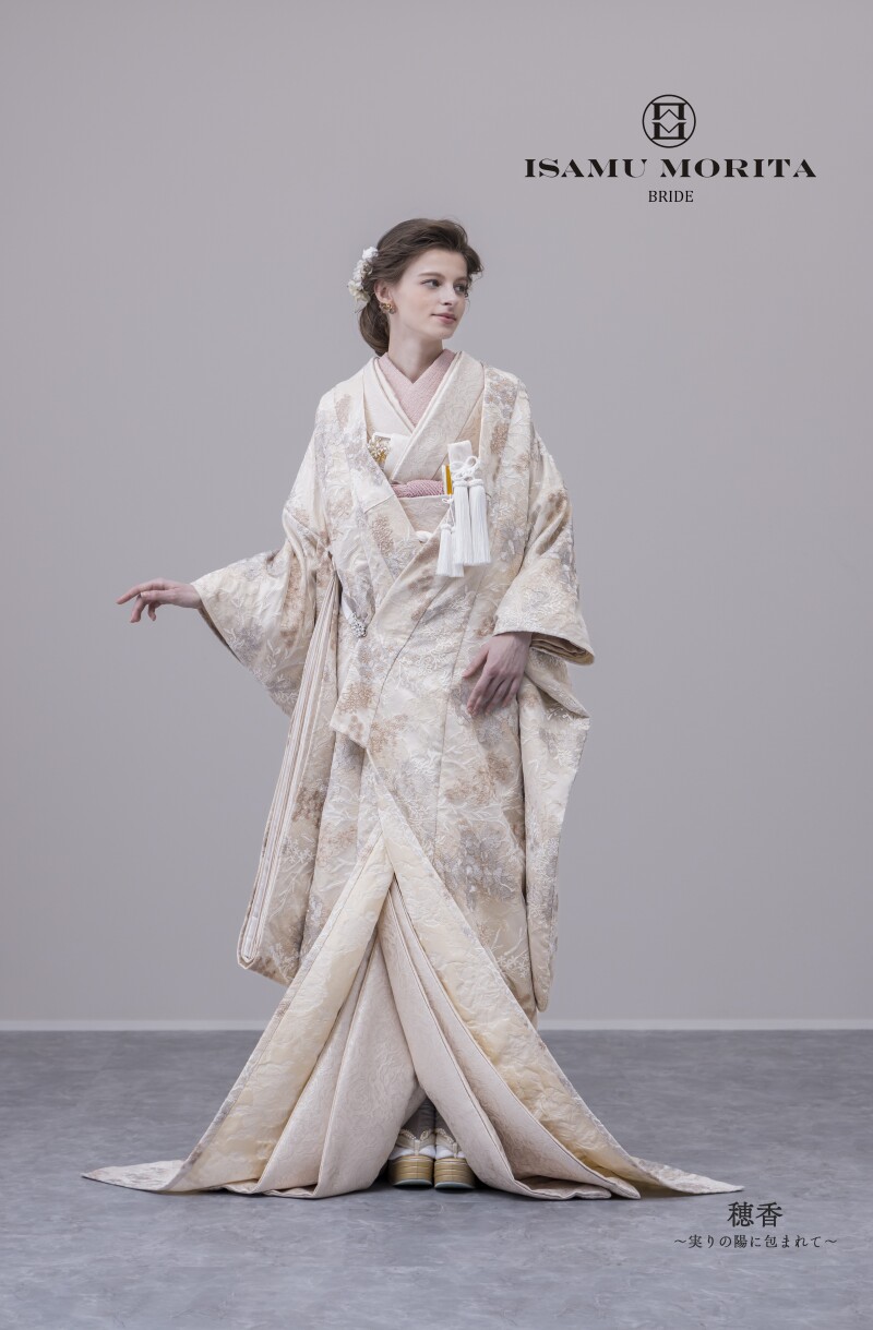 ジャガード打掛　ベージュ