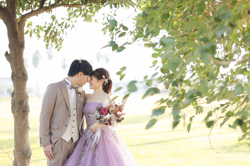 おでこをくっつけて