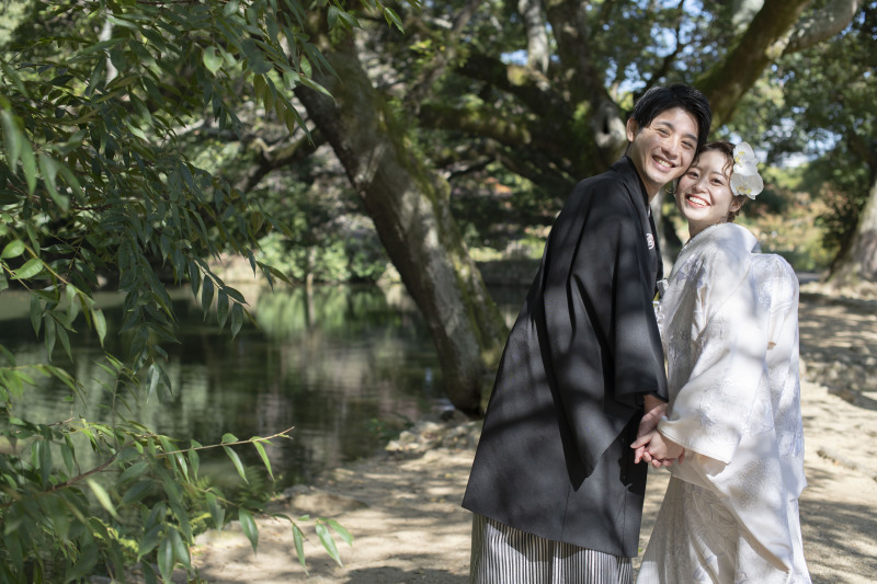 白無垢から撮影スタート