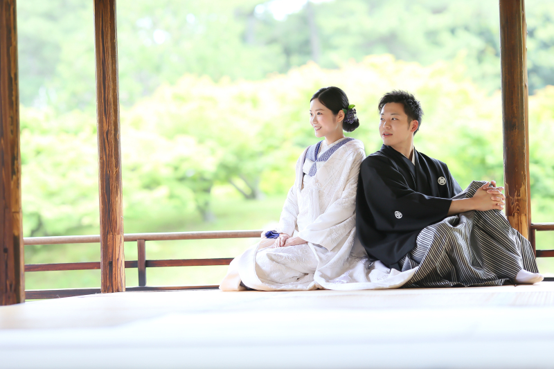 栗林公園掬月亭での撮影