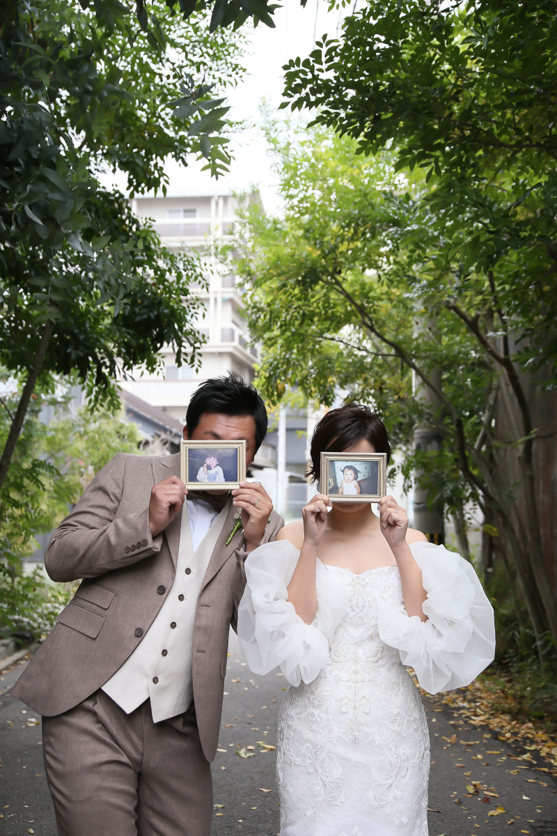 幼少期の写真を持って