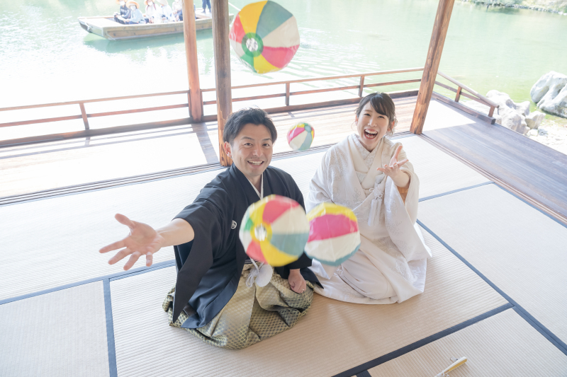 紙風船を使って臨場感あるショットに挑戦!