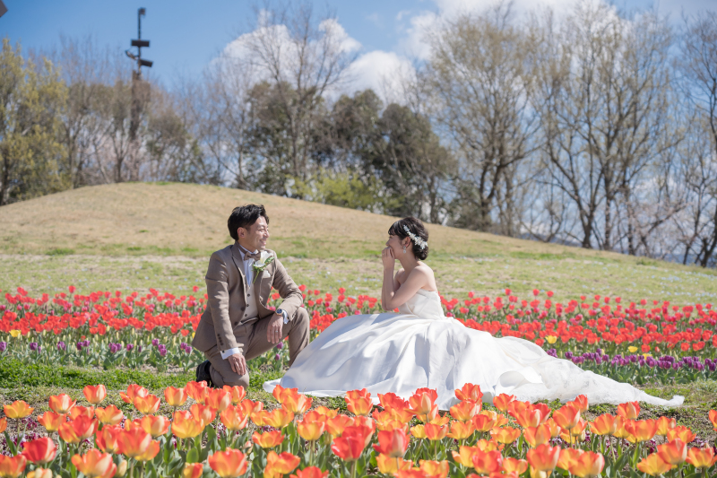 チューリップに埋もれて