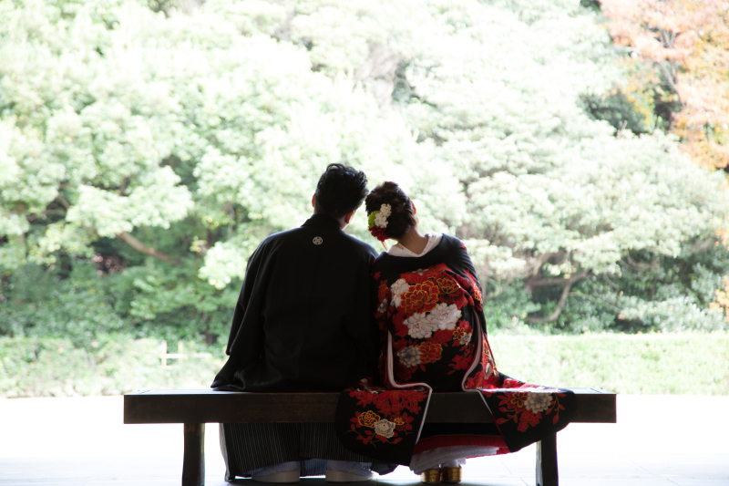 着物の後ろ姿も