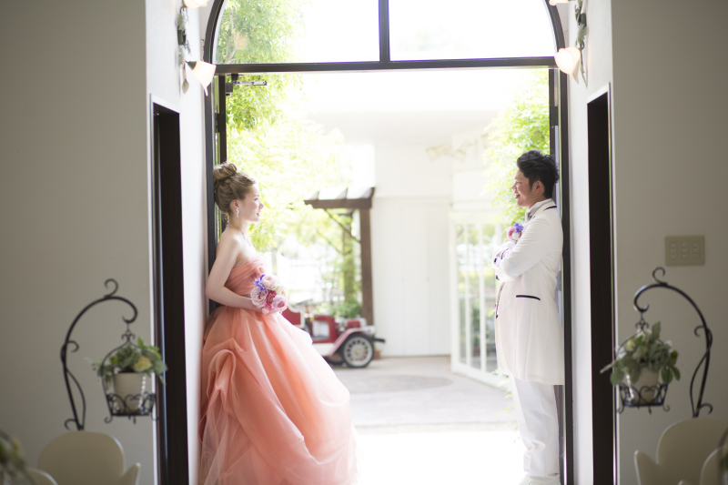 挙式後チャペルで