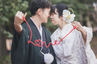 撮影小物：赤い糸（Love）