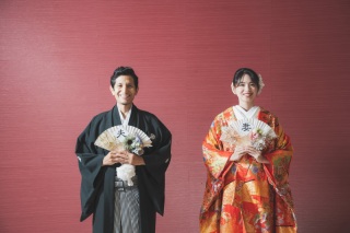 ＊8月：和装1着スタジオ＊色打掛を着用して♪