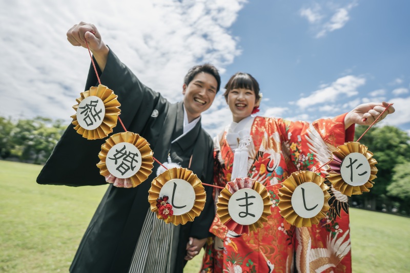 青空と芝生をバックに!!
