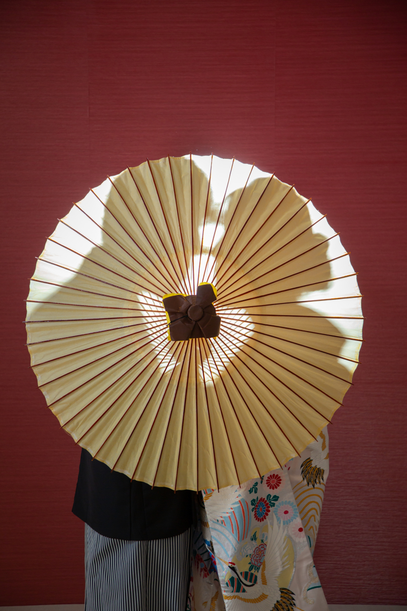 番傘のシルエット