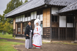 和装洋装ロケーション弐点プラン【古民家+チャペル】