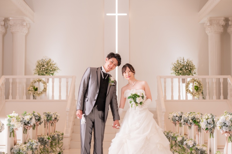 バージンロード上で