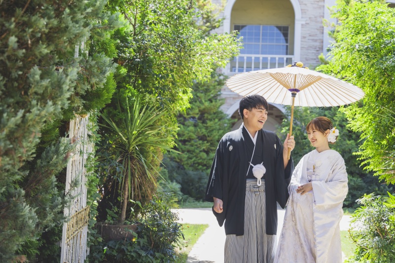 洋装から和装にチェンジして