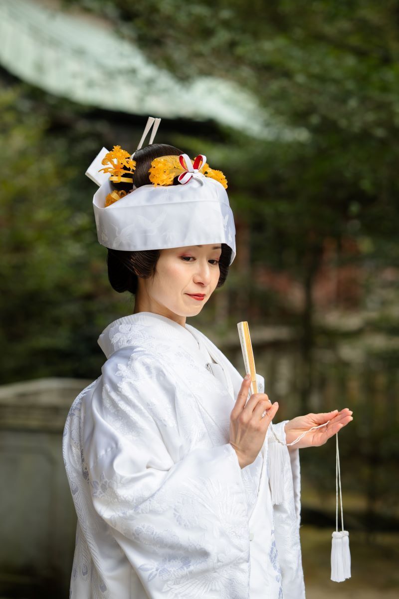 神社&times;白無垢&times;角隠し