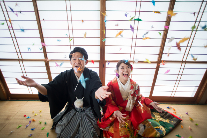 折り鶴シャワー