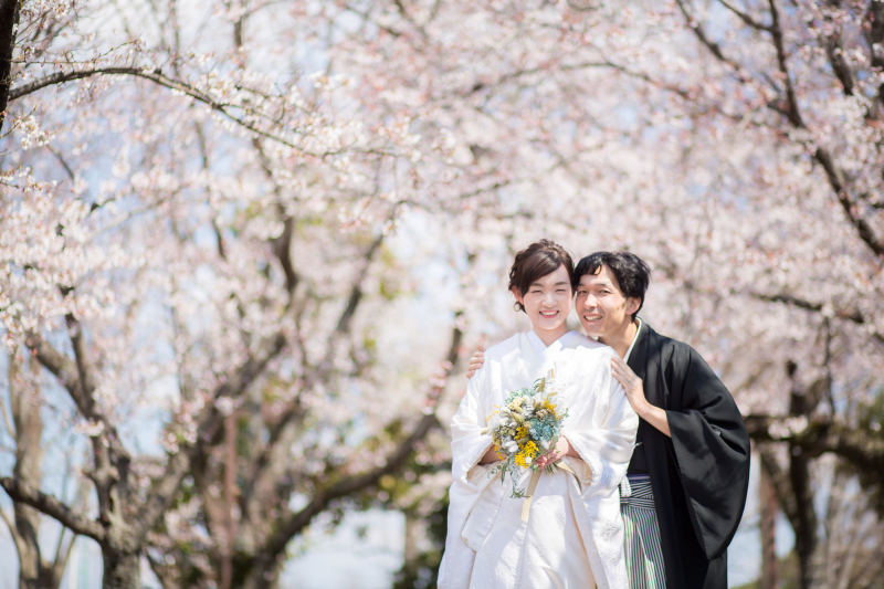 桜の下で・・・